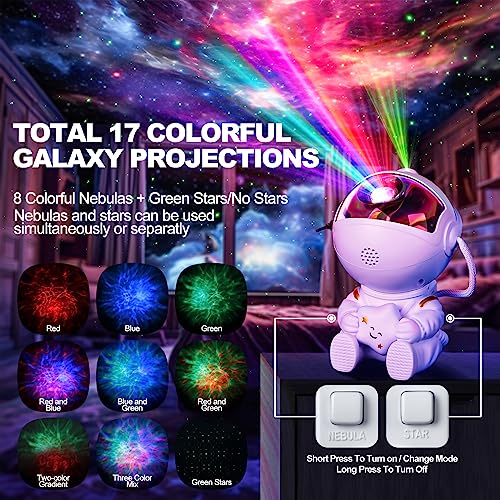 Galaxy Star Astronaut Projector LED Night Light Starry Sky Porjectors Lamp Decoration Bedroom Room Decorative For Children Gifts