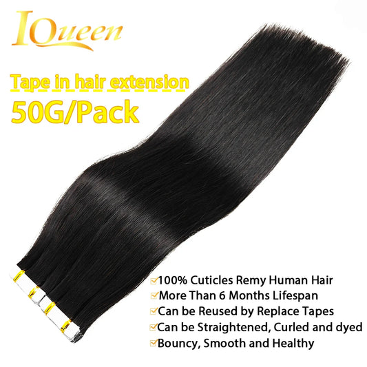 Tape In Hair Extensions Human Hair Straight 100% Real Remy Human Hair Skin Weft Adhesive Tape for Woman Brazilian Salon Quality