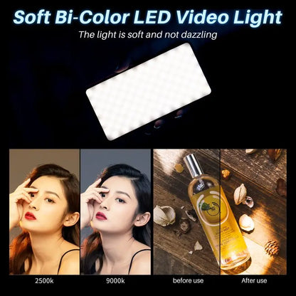 VIJIM Ulanzi VL200 Led Video Light With Soft Diffuser 360°Ball Head 5000mAh 2500-9000k Fill Panel Lamp Camera Light for Youtube