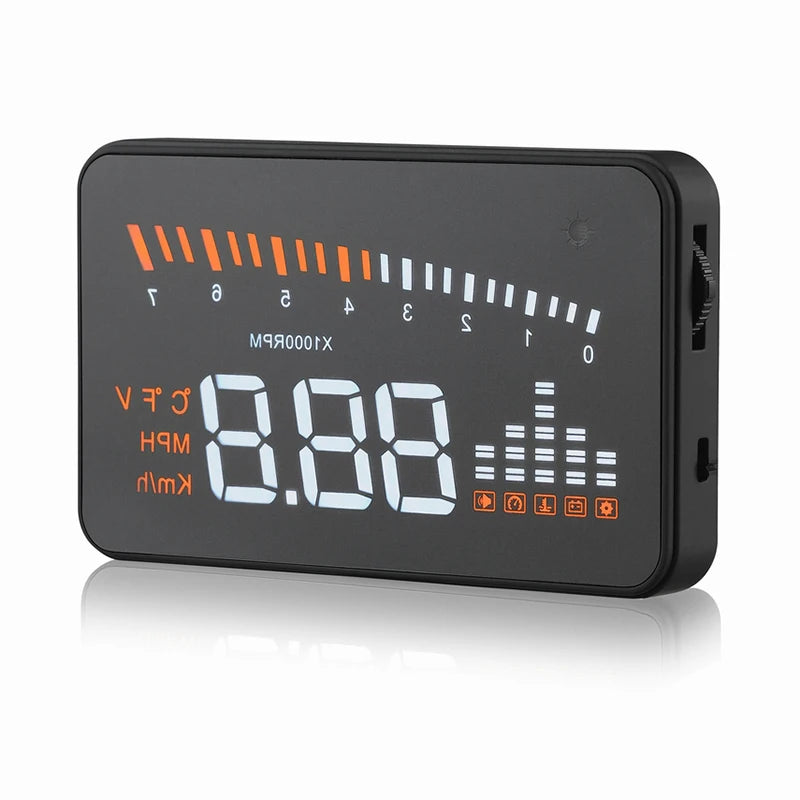 Car Auto Speedometer Electronic X5 Car Speed Projector OBD2 Head Up Display Auto Speedometer Windshield Projector HUD Digital