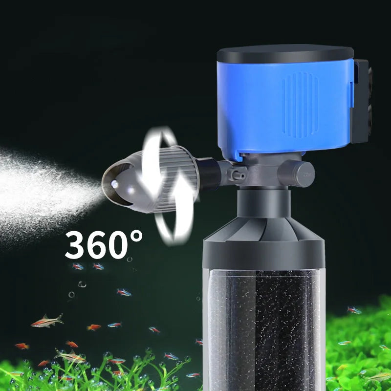 Quiet Fish Tank Built-in Water Filter Circulating Pump Fecal Separation Collector Oxygenation Pump Aquarium Pumping 110V 220V