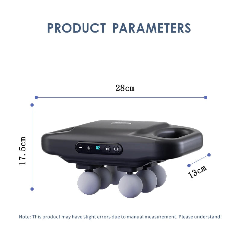 6-head massage gun,suitable for massaging the body, legs, waist, back, and neck, handheld massager with high torque power supply