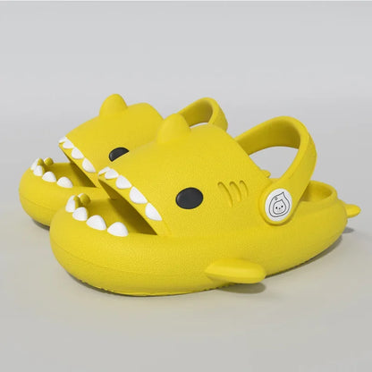 Three-dimensional Children's Shark Hole Shoes Summer Home Baby Non Slip Platform Sandals Cute Cartoon Soft Sole Kids Slippe