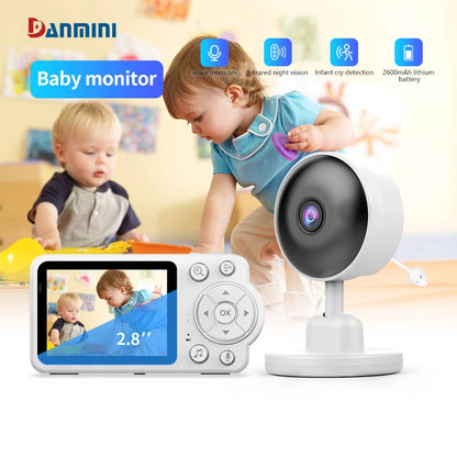 Baby monitor two-way audio voice intercom infrared night vision baby camera with monitor video surveillance security protection