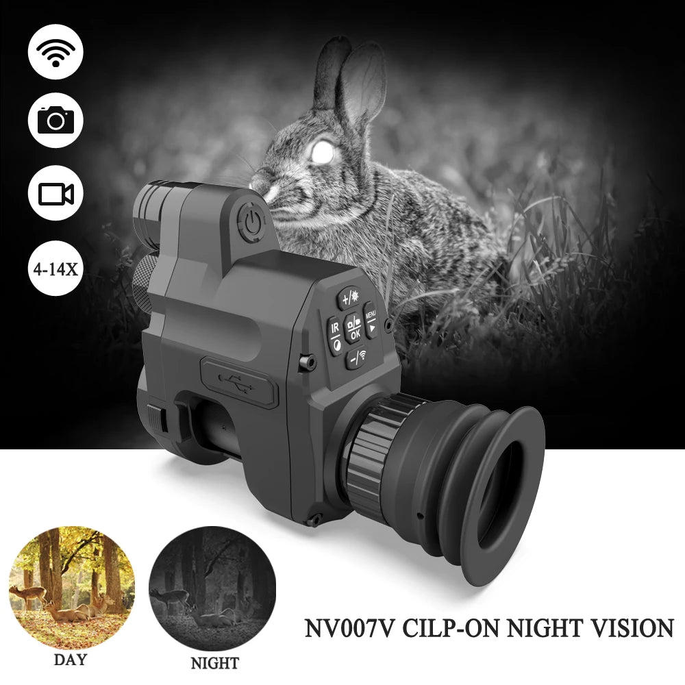 Clip on Night Vision WiFi 1080P Hunting Monocular Digital Camera PARD NV007V