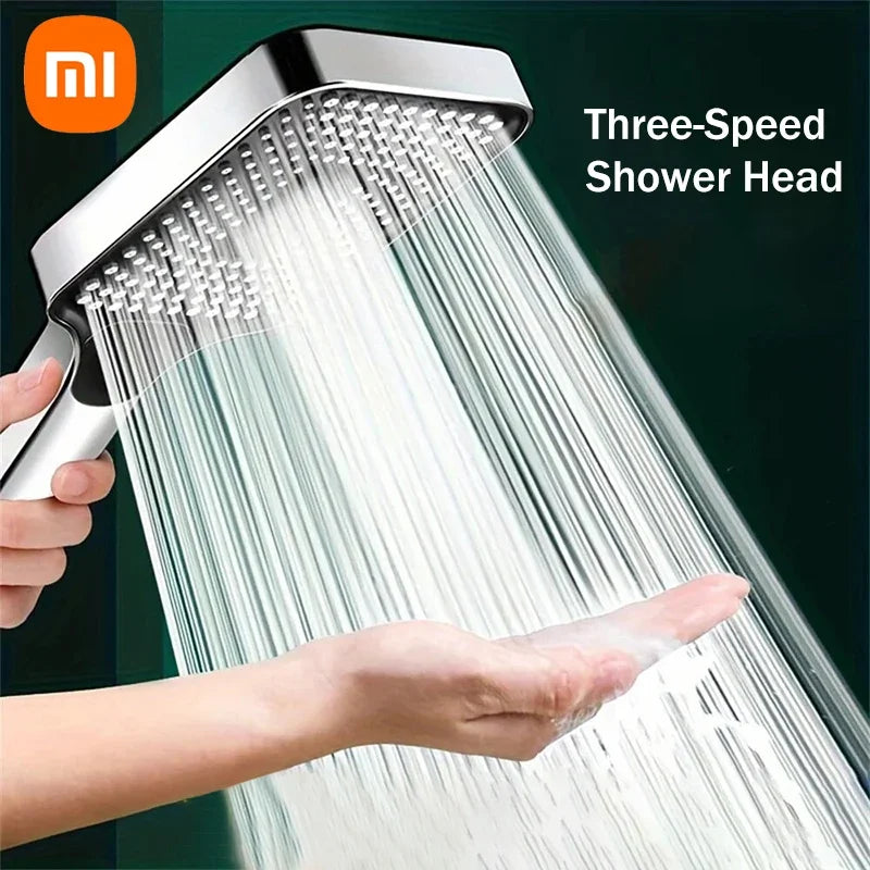 Xiaomi 13cm Large Panel Shower Head 3 Modes Adjustable High Pressure Massage Shower Head Filter Element Bathroom Accessories New