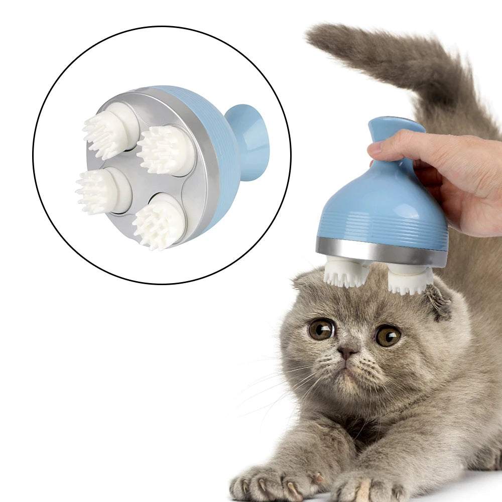 Multifunctional Electric Head Massager Pet Cat Dog Massage Health Care Rechargeable Relieve Stress For Scalp Body Shoulder Neck