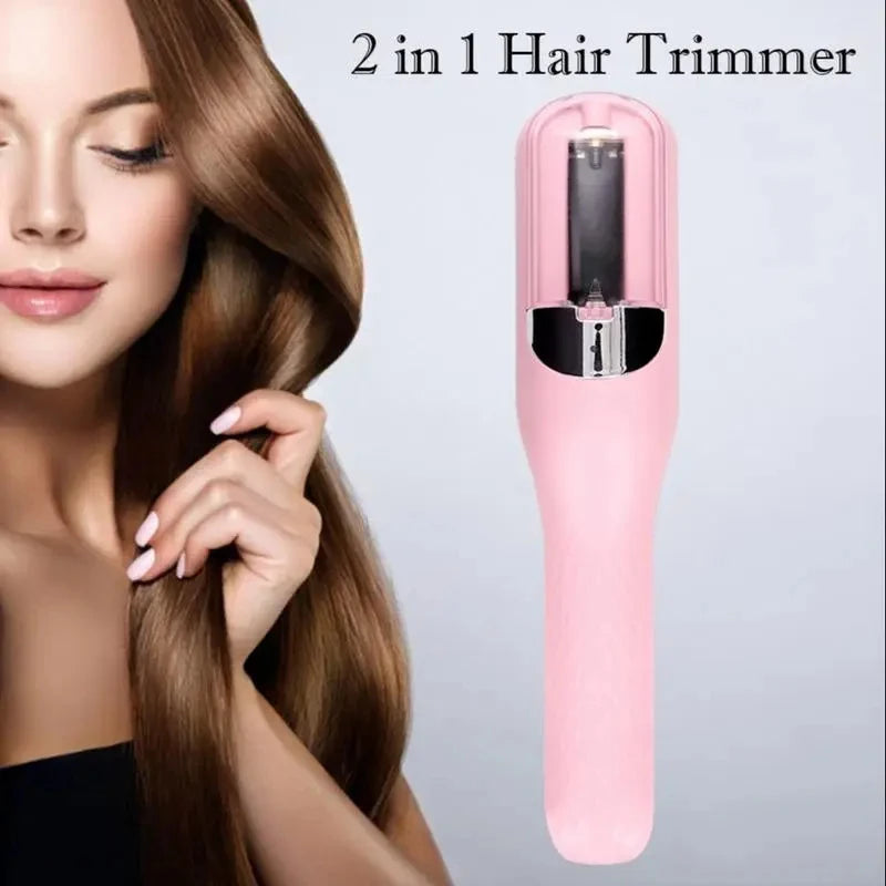 1 Pc Automatic Electric Hair Clipper 2 in 1 Hair Edge Control Multifunctional Type C Rechargeable Hair Split End Clipper