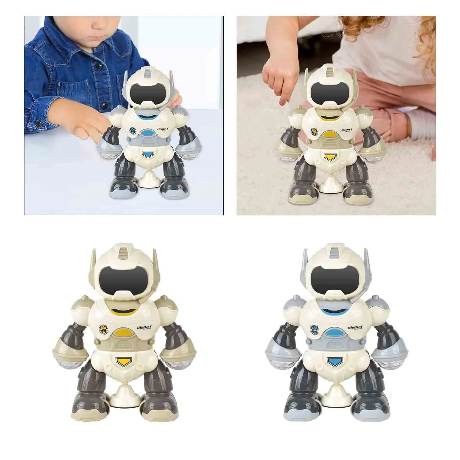 Electric Intelligent Robot Toys Adorable Small Party Favors Interactive Toy Portable Learning Toy Sound and Light Robot for Kids