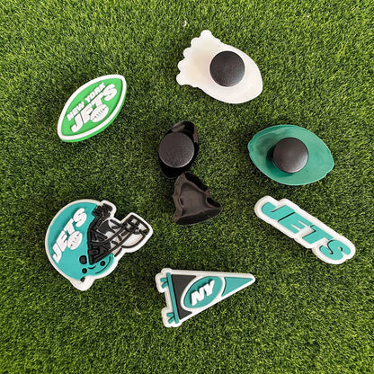 7PCS Football Shoe Charms for Clog Sandals, Sports Shoe Charms Football Team for Birthday Party Gifts