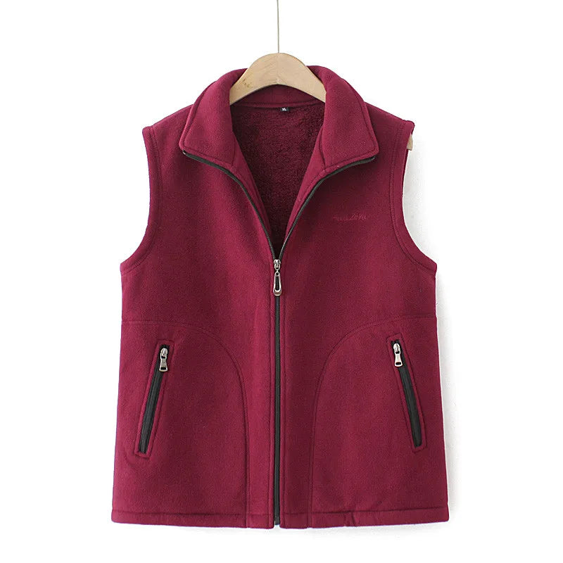 6XL Women Vests New Autumn Winter Shake Fleece Vests Sleeveless Jacket Female Waistcoats Coats Large Size Outewear Chaleco Mujer