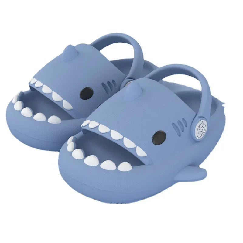 2024 Summer New Kids Toddler Baby Outdoor Eva Slippers Cute Flat Heel Children Beach Sandals Cartoon Shark kids Slippers