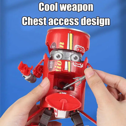 Transformation Soda Can Robot Deformation Action Figures Robots Warrior Model Deformed Toys For Kids Children Boy BirthdayGift