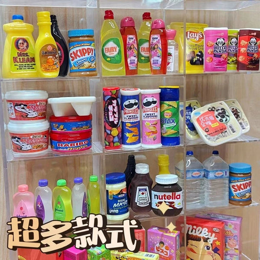 1/12 Or 1/6 Dollhouse Miniature Supermarket Daily Necessities Snacks Cookies Chocolate Sauce Jam For Blyth Doll Accessories Toy