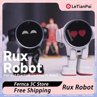 LeTianPai Rux Robot Smart Robot Emotional Interaction Voice Control Photograph Intelligent Electronic Pet Toy For Kids Gifts