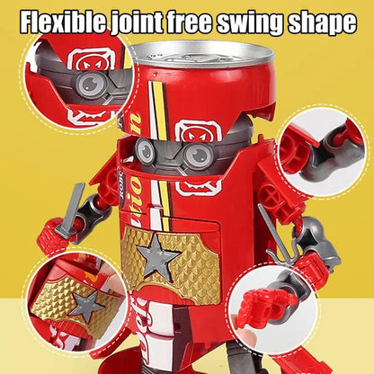 Transformation Soda Can Robot Deformation Action Figures Robots Warrior Model Deformed Toys For Kids Children Boy BirthdayGift