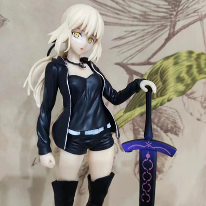 23cm Anime Fate Stay Night Figure Casual Clothes Saber PVC Action Figure Collectible Model Toys Kid Gift