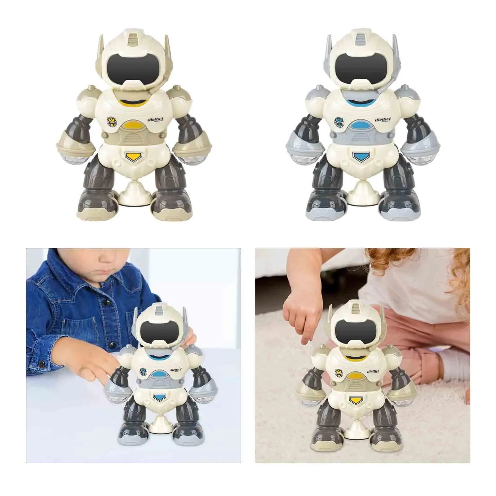 Electric Intelligent Robot Toys Adorable Small Party Favors Interactive Toy Portable Learning Toy Sound and Light Robot for Kids