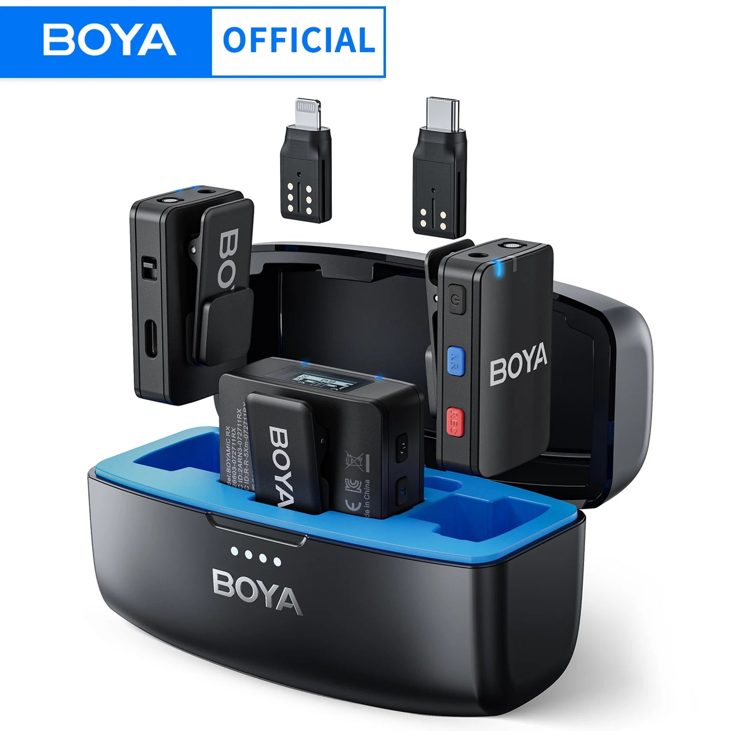 BOYA BOYAMIC Professional Wireless Lavalier Lapel Microphone for iPhone Android Camera Youtube Streaming Record Interview Vlogs