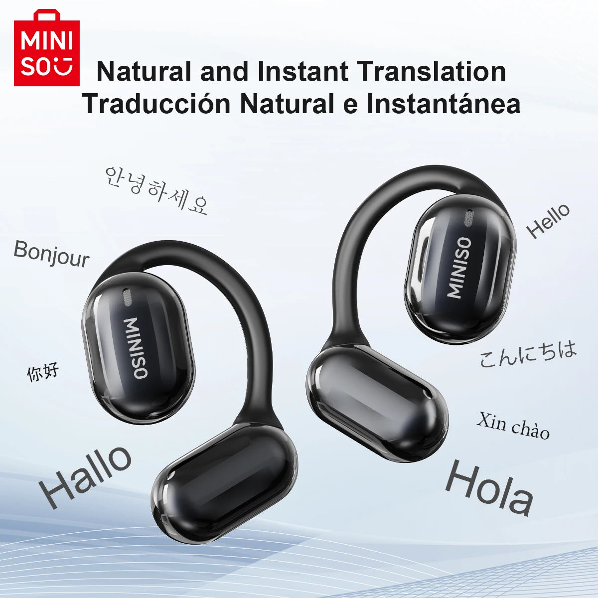 MINISO MS162 Intelligent Bluetooth Translation Earbuds Wireless Headphones Chat Headset Office Travel16mm Driver Unit