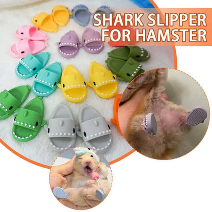 2X Hamster Costume Shoes Cute Shark Slippers Cosplay Suit Small Pet Fun Clothes Guinea Pigs Cosplay Assessories For Hamster Pet