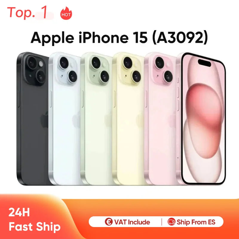 Apple iPhone 15 A3092 6GB RAM 128GB ROM iOS 17 61 Super Retina XDR OLED Display IP68 Dustwater Resistant Dual SIM