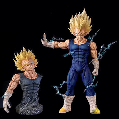 26cm Anime Dragon Ball Z Majin Vegeta Figure Replace Head Pvc Action Figures Vegeta Figurine Gk Statue Collection Model Toys