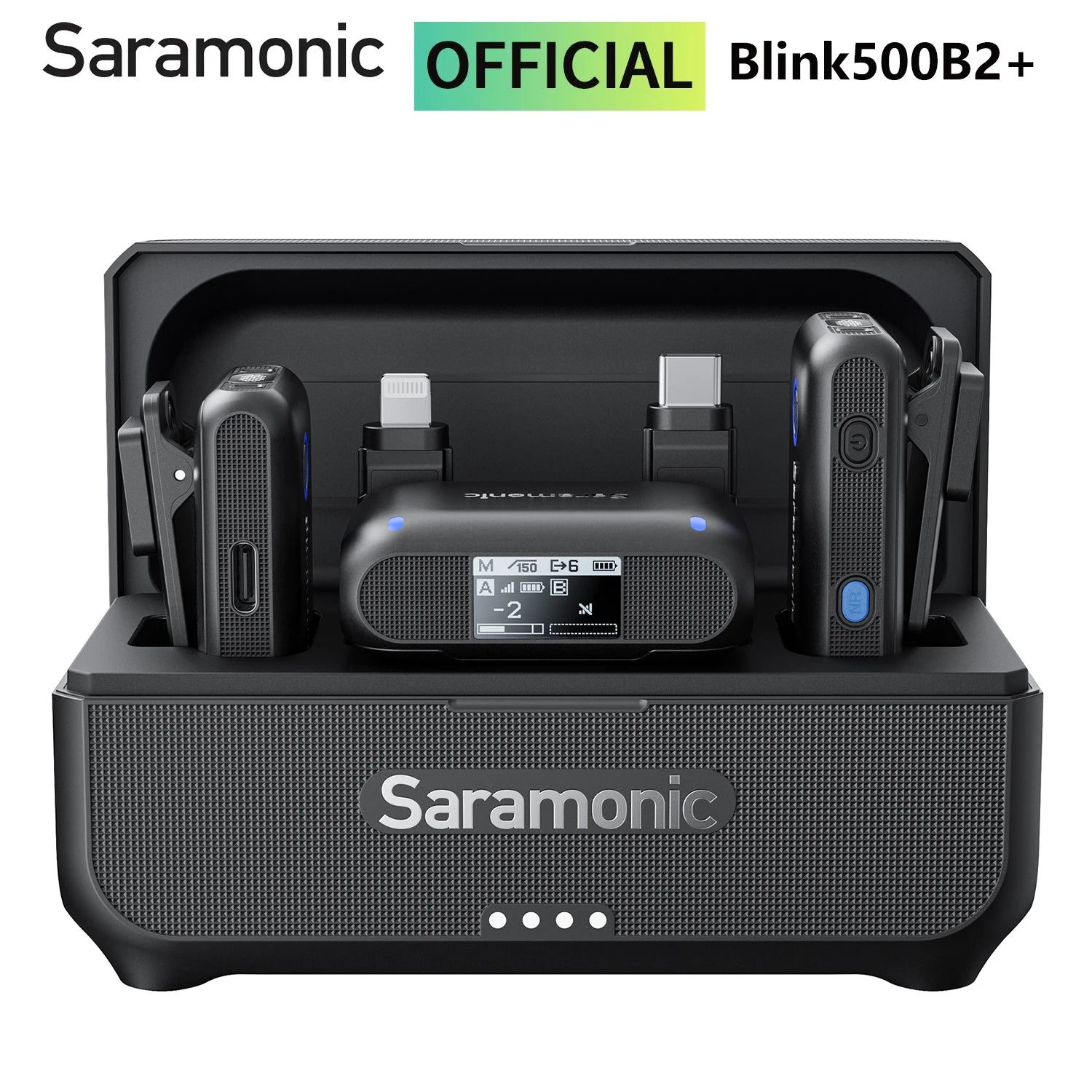 Saramonic Blink500B2+ Wireless Lavalier Lapel Microphone for iPhone Android DSLR Cameras USB-C Live Streaming Youtube Recording