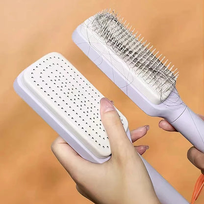 Self Cleaning Hairbrush Women Hair Brush Onekey Cleaning Hair Loss Airbag Scalp Massage Comb AntiStatic Hairbrush