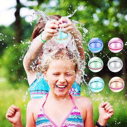 Swimming Pool Magnetic Reusable Water Balloons Refillable Water Balloon Quick Fill Self Sealing Water Bomb Splash Balls for Kids