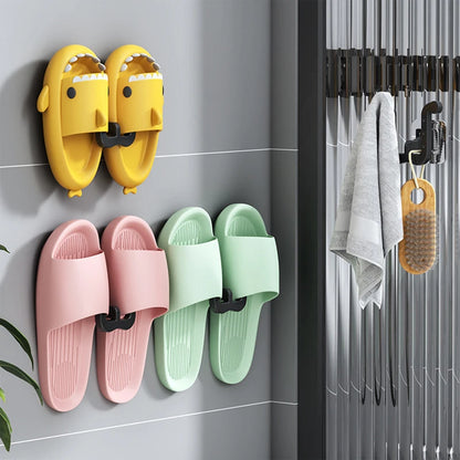 1-5 PCS Slippers Rack Bathroom Simple Slipper Hook Toilet Drainage Rack Wall Mounted Bedroom Neat Storage Shoe Drying Rack