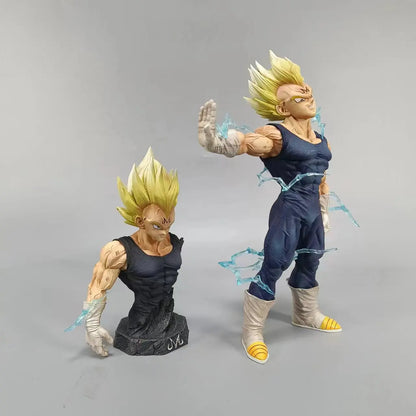 26cm Anime Dragon Ball Z Majin Vegeta Figure Replace Head Pvc Action Figures Vegeta Figurine Gk Statue Collection Model Toys