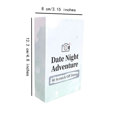 High Quality English Date Night Adventure Card Game 40 Scratch Off Dates Dating Creative Multiplayer Checkerboard Game Card