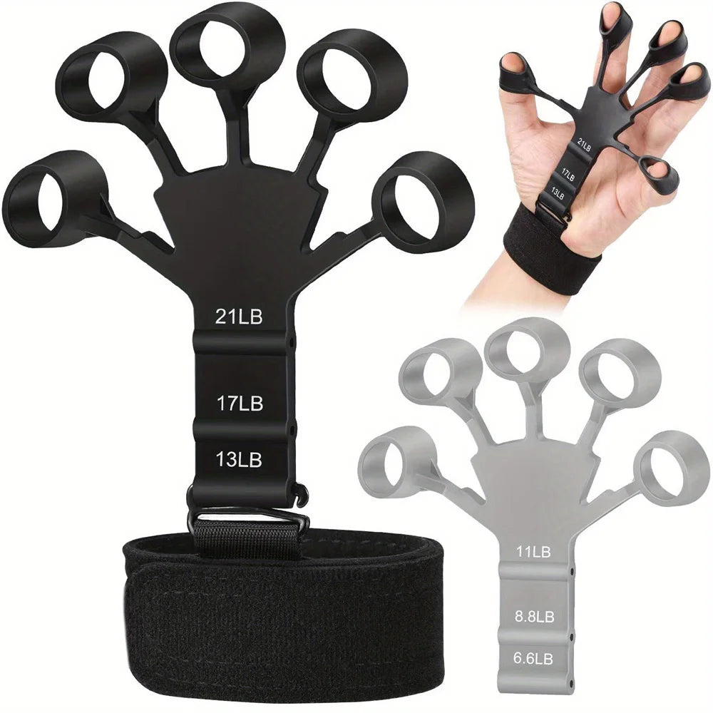 Finger Training Exercise Stretcher Hand Grips Adjustable Strengthener Resistance band Trainer Hand Brush Expander Exercise