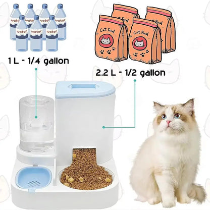 Pet Water Dispenser Large Capacity Dry Wet Separation Feeding Automatic Water Drinker Integration Water Dogs Grain Cats Fee Y9P8