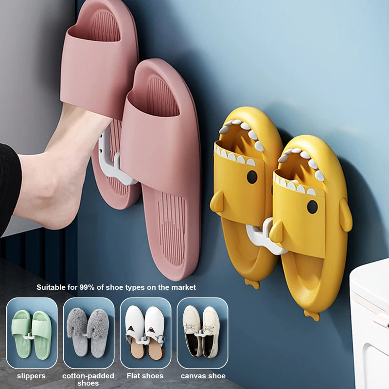 1-5 PCS Slippers Rack Bathroom Simple Slipper Hook Toilet Drainage Rack Wall Mounted Bedroom Neat Storage Shoe Drying Rack