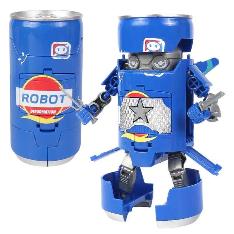 Transformation Soda Can Robot Deformation Action Figures Robots Warrior Model Deformed Toys For Kids Children Boy BirthdayGift