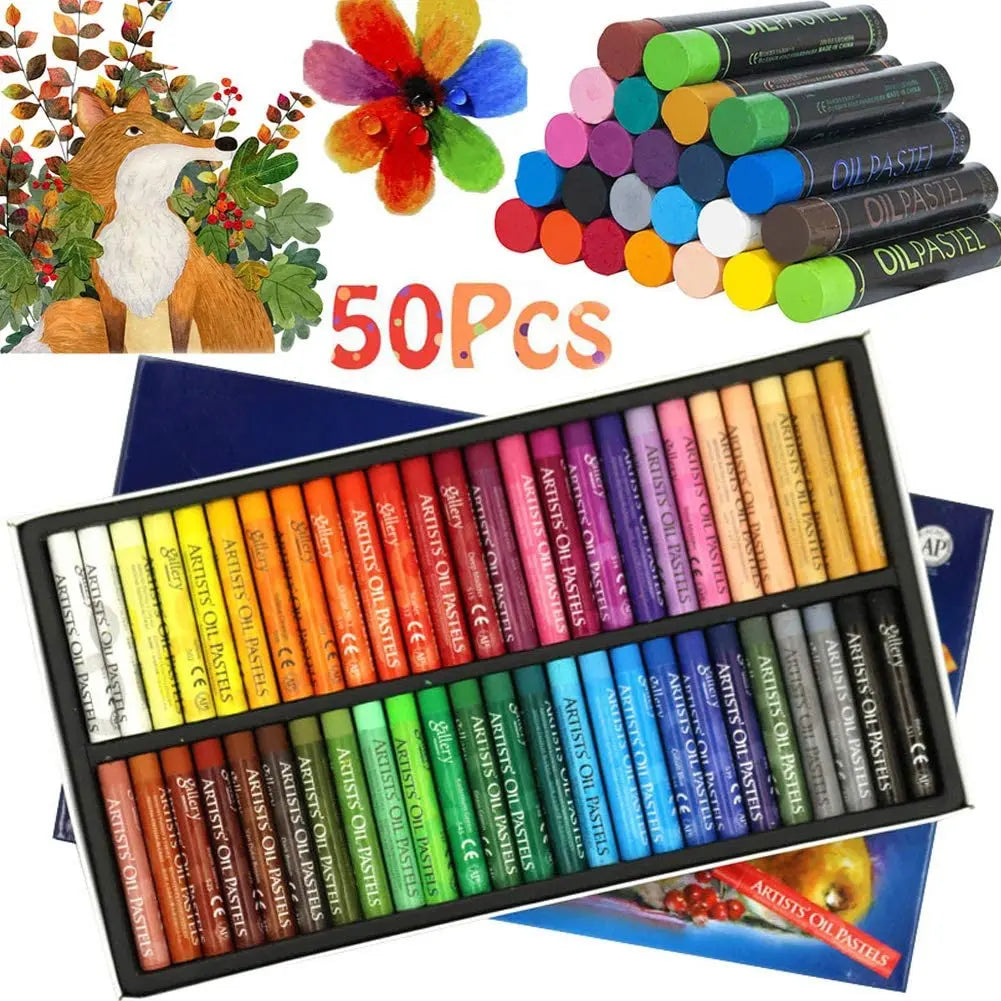 MUNGYO Artist Oil Pastel Set 12/25/50 Professional Painting Drawing Graffiti Art Crayons Washable Round Non Toxic Sticks