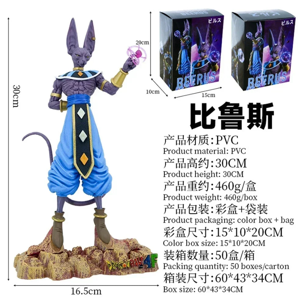 In Stock 30cm Anime Dragon Ball Z Beerus Figure Super God of Destruction Figures Collection Model Toy For Children Gifts