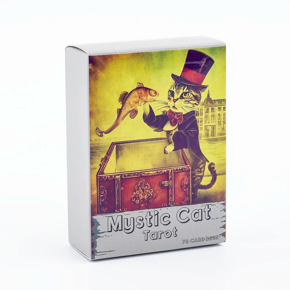 Hot selling Mystic Cat Tarot 78-Card Deck Board Game English Visions Divination Edition for Party Gatherings and Family Nights