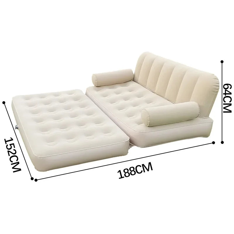 Seat Outdoor Inflatable Sofa Lazy Inflatable Sofa Bed Camping Inflatable Mattress Foldable Air Mattress Electric Inflation Pump