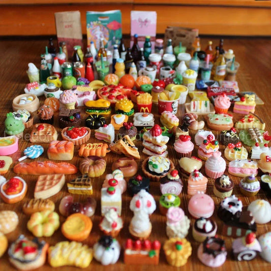 Miniature Dollhouse Food Supermarket Mini Snack Simulation Cake Wine Drink for Blyth BJD Doll Kitchen Accessories Toy