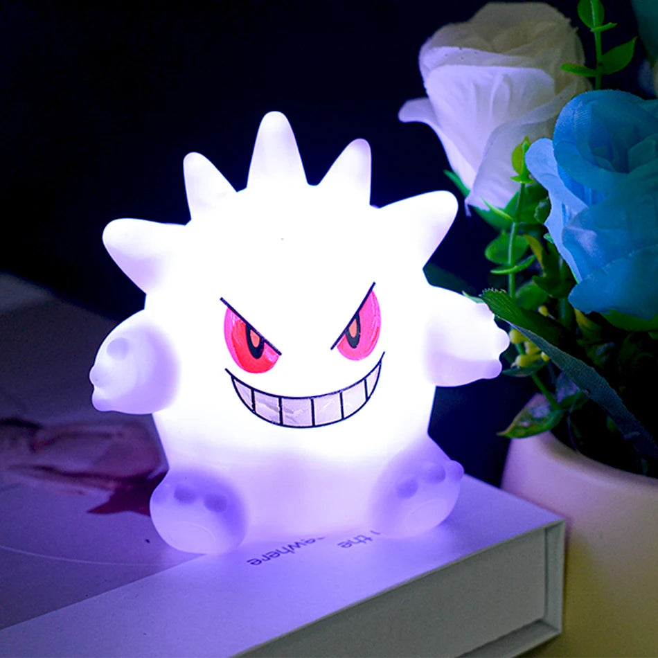 New Pokemon Pikachu Night Light Cute Anime Soft Light Bedroom Bedside LED Light Room Decoration Kawaii Dute Desk Decoration