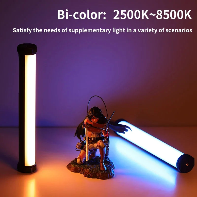 Soonpho P13 RGB Video Light With Tripod Handheld Led Photography Stick Fill Lamp Magnetic 2500-8500K Tube Light for Vlog Youtube