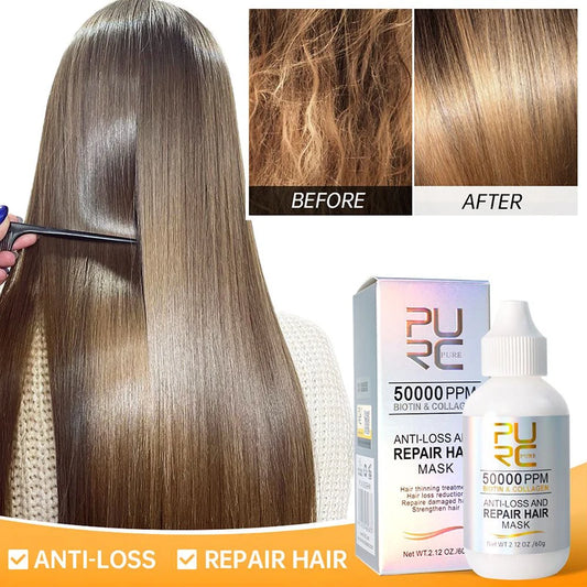 PURC Collagen Hair Mask Biotin Hair Loss Treatment Straightening Cream Smoothing Keratin Hair Treatment Magic Hair Care Products