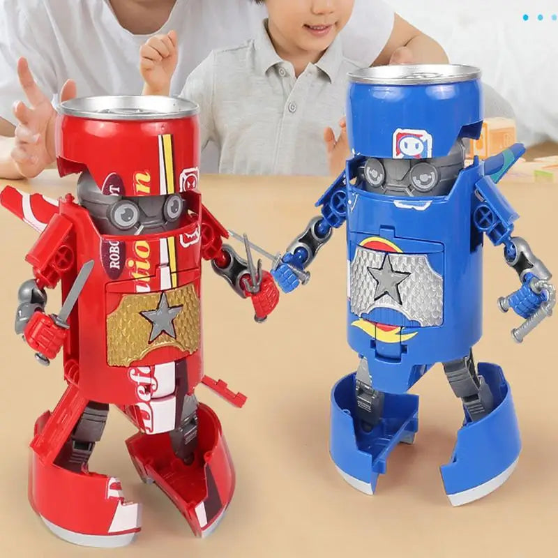 Transformation Soda Can Robot Deformation Action Figures Robots Warrior Model Deformed Toys For Kids Children Boy BirthdayGift