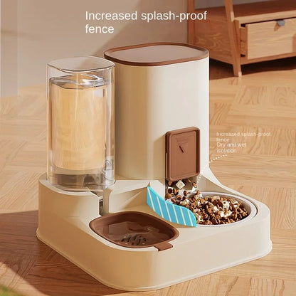 New Type of Pet Cat Large Water Dispenser Automatic Water Feeder Food Container Water and Grain Integrated Dry Wet Separation