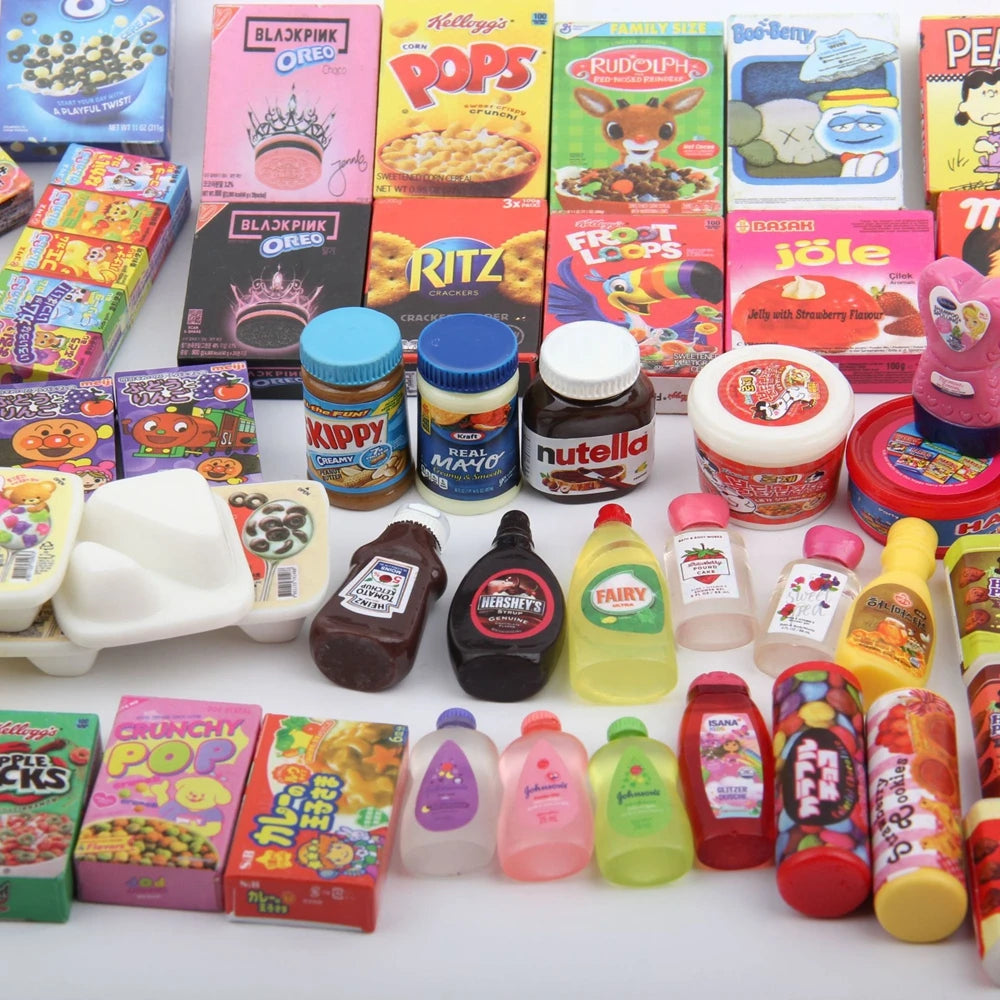 1/12 Or 1/6 Dollhouse Miniature Supermarket Daily Necessities Snacks Cookies Chocolate Sauce Jam For Blyth Doll Accessories Toy