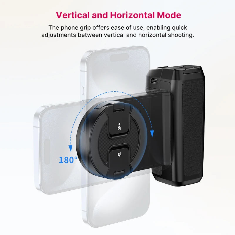 Ulanzi MA35 MagSafe Bluetooth Shutter Smartphone Camera Handle Grip Selfie Stablizer Vertical Horizontal Shooting for Phone