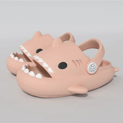 Three-dimensional Children's Shark Hole Shoes Summer Home Baby Non Slip Platform Sandals Cute Cartoon Soft Sole Kids Slippe